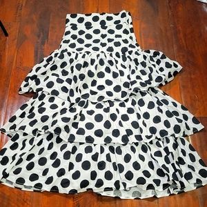 Tiered Polka Dot Skirt